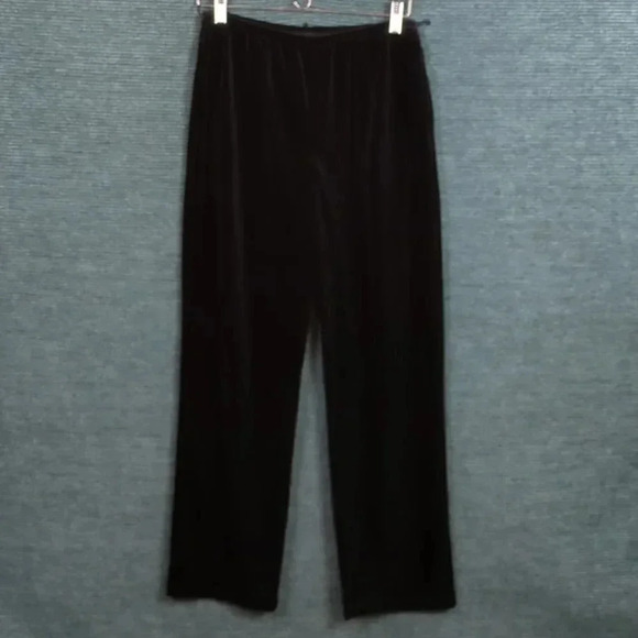 Black Velvet Pants Sag Harbor Petites - Picture 1 of 11